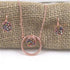 Multi-colored Rhinestone & Rose Gold Pendant Necklace & Earrings - VP's Jewelry