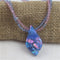 Blue & Pink Handmade Artisan Pendant Necklace - VP's Jewelry