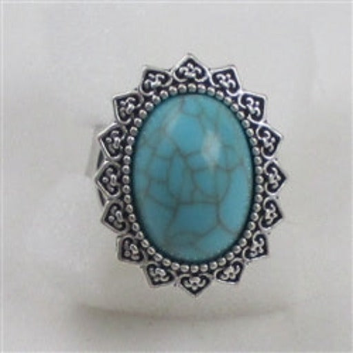 Fashion Turquoise Adjustable Ring - VP's Jewelry  