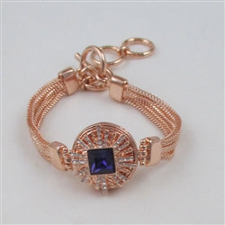 Buy exquisite purple tanzanite crystal & rhinestone party bracelet