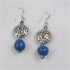 Blue Fair Trade Kazuri Earrings in a classic style