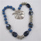 Blue Handmade Kazuri Statement Necklace Fair Trade Beads - VP's Jewelry  