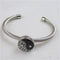 Yin Yang Black & Rhinestone Bangle Bracelet - VP's Jewelry 