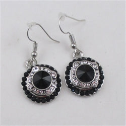 Black Crystal & Rhinestone Earrings - VP's Jewelry