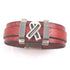 Red Awareness Cuff Leather Bracelet - VP's Jewelry