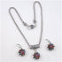 Multi-colored Crystal & Silver Pendant Necklace & Earrings - VP's Jewelry