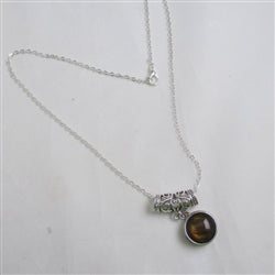 Classic Brown Crystal Pendant Necklace  - VP's Jewelry