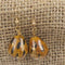 Kazuri Earring in Honey and Gold Teardrop - VP's Jewelry