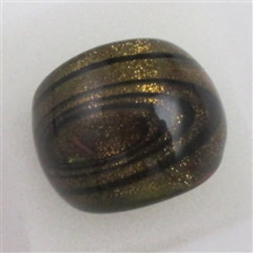 Buy fun fashion black & gold right hand ring