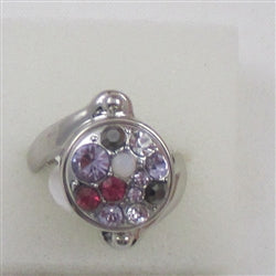 Delightful  multi-colored  multi-stone crystal fashion ring