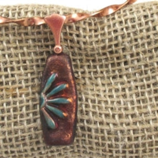Copper Neck Wire Choker with Artisan Handmade Pendant - VP's Jewelry