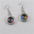Rainbow Crystal & Silver Drop Earrings - VP's Jewelry