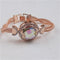 A/B Crystal & Rose Gold Bangle Bracelet - VP's Jewelry