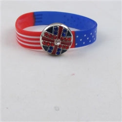 Red White & Blue Silicone Bracelet - VP's Jewelry