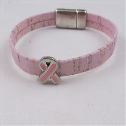 Buy pink on pink awareness vegan cork bracelet