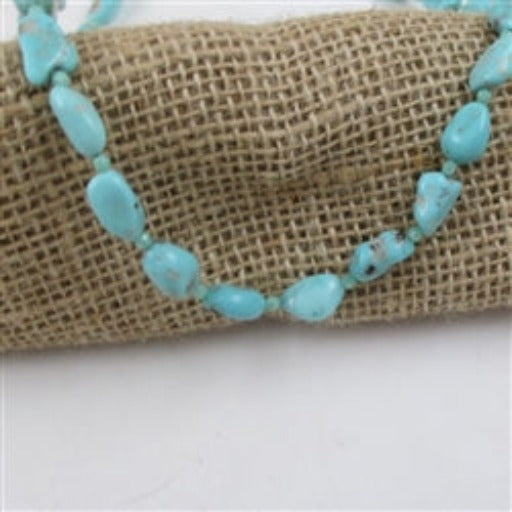 Buy turquoise nugget necklace lavish aqua color