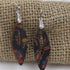 Unique Silk Covered Wood Earrings Purple Patina - VP's Jewelry
