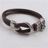 Burgundy Round Leather Cord Awareness Ribbon Bracelet - VP's Jewelry