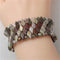 Beige & Brown Beaded Cuff Bracelet - VP's Jewelry