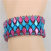 Pink & Turquoise Beaded Cuff Bracelet - VP's Jewelry