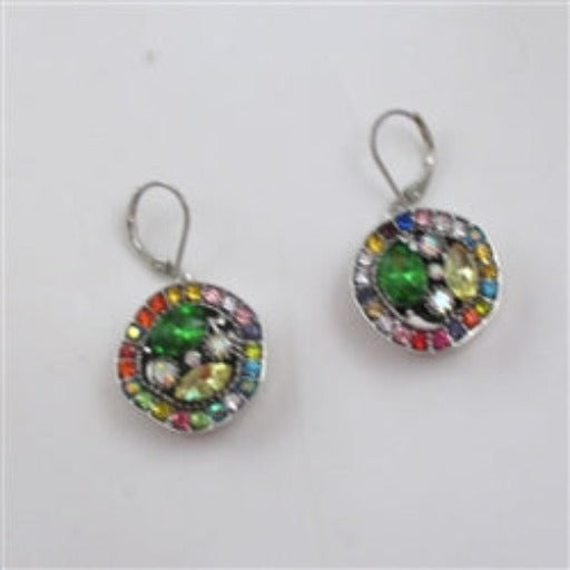 Multi-colored Multi-stone Crystal Earrings - VP's Jewelry