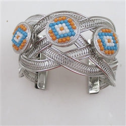 Cuff Bracelet with Southwestern Accent - VP's Jewelry