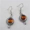 Golden Brown Crystal & Silver Earrings - VP's Jewelry