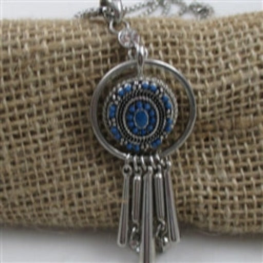 Blue & Silver Pendant Necklace - VP's Jewelry