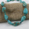 Classic teal Kingman turquoise nugget necklace