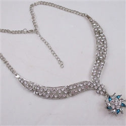 Crystal & Rhinestone Elegant Prom Necklace - VP's Jewelry