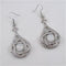 Alabaster Crystal & Rhinestone Drop Earrings - VP's Jewelry