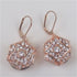 Rhinestone & Rose Gold Drop Earrings - VP's Jewelry