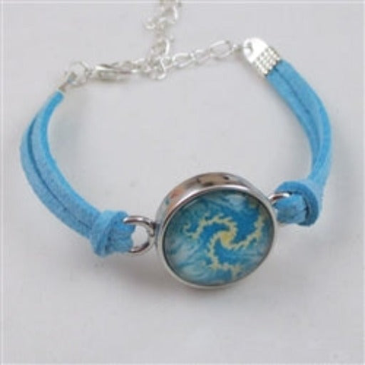 Kid's Blue Suede Bracelet Aqua - VP's Jewelry