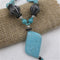 Bold Big Gemstone & African Clay Beaded Necklace - VP's Jewelry