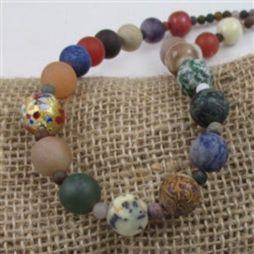 Classic Mixed Gemstone Bead Necklace - VP's Jewelry