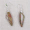 Designer cut red creek jasper gemstone drop earrings