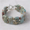 Aqua Snake Skin Jasper Cuff Bracelet