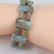 Snake Skin Jasper Gemstone Stretch Cuff Bracelet - VP's Jewelry