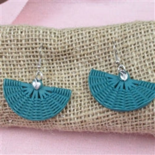 Half Moon Turquoise Earrings Unique Jewelry - VP's Jewelry