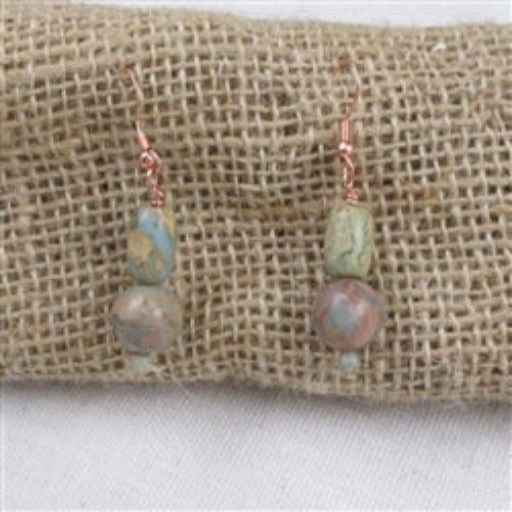 Classic aqua jasper gemstone earring