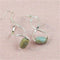 Affordable smokey aqua jasper long & dangling earrings