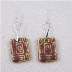 Honey & Brown Porcelain Drop Earrings - VP's Jewelry