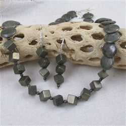 Buy unique pyrite necklace & earrings