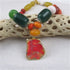 African Trade Bead Statement Necklace with Stone Pendant - VP's Jewelry  
