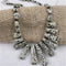 Designer Black & Tan Gemstone Poppy Seed Jasper Bib Necklace - VP's Jewelry