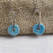 Aqua Raku Glazed Handmade Earrings - VP's Jewelry