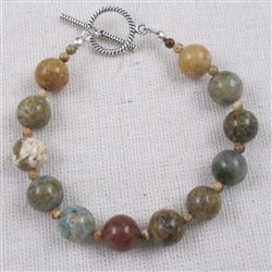 Picture Jasper Gemstone Bracelet - VP's Jewelry