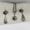 Multi-stone Purple Crystal & Rhinestone Pendant Necklace and Earrings - VP's Jewelry