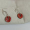 Red Artisan Handmade Earrings Raku Glaze Sterling Silver - VP's Jewelry  