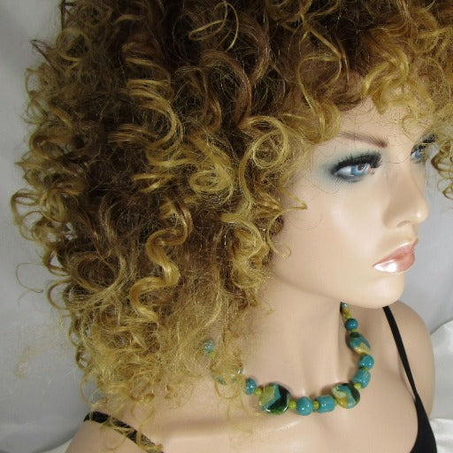 New Jade and Green Kazuri Necklace - VP's Jewelry